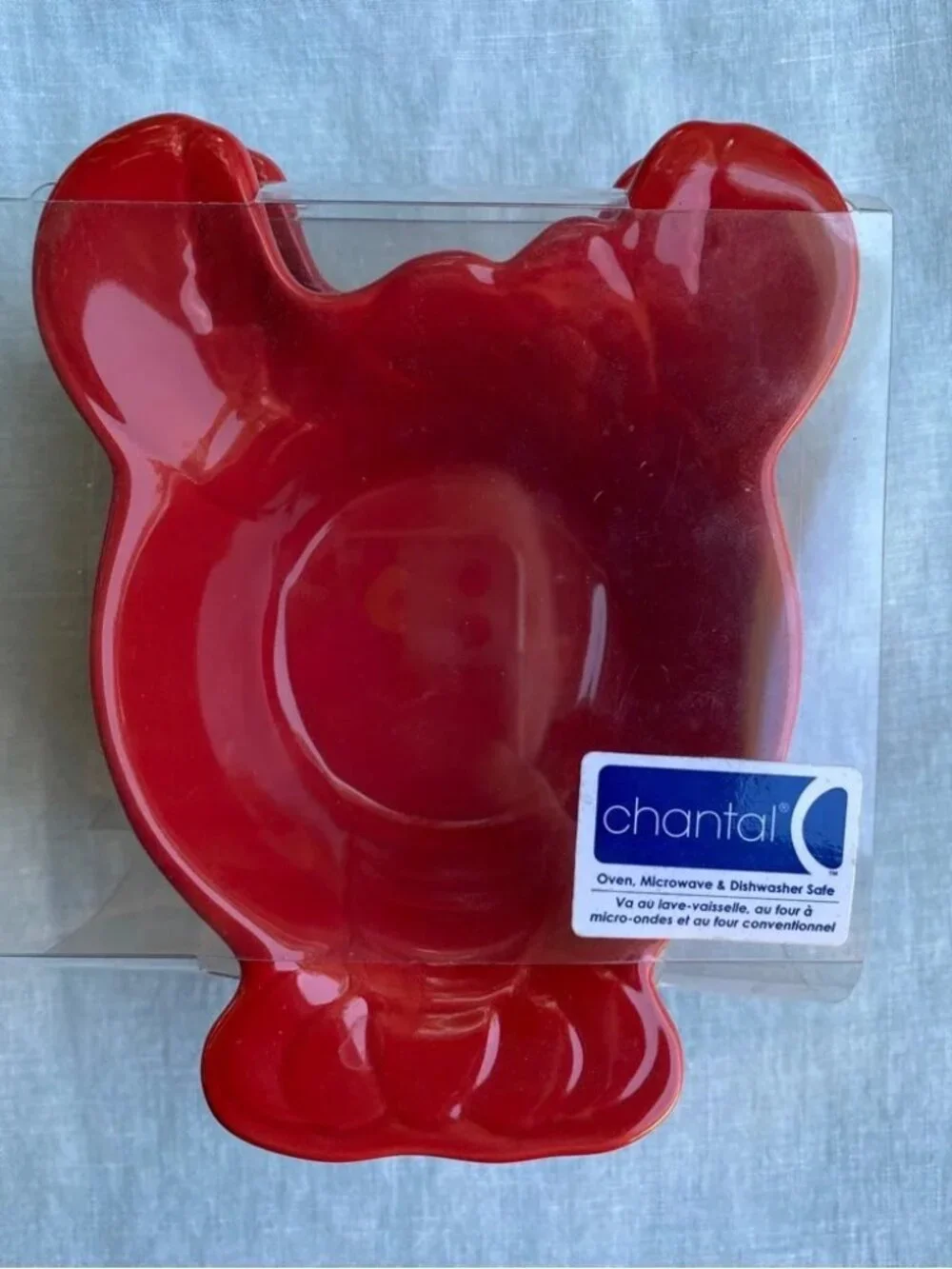 NWT Chantal red lobster shaped ramekin butter dish bowl